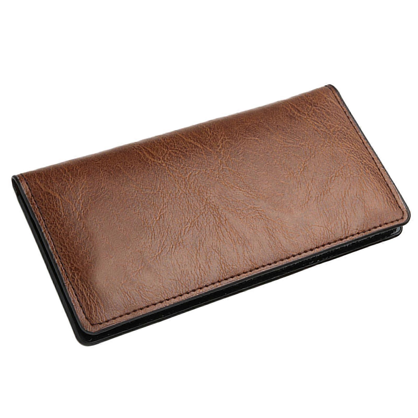 Stylish Wallet with Multiple Card Slots Versatile Men PU Wallet Square Bag Convenient Wallet Organize Your Cards & Cash  Light Brown