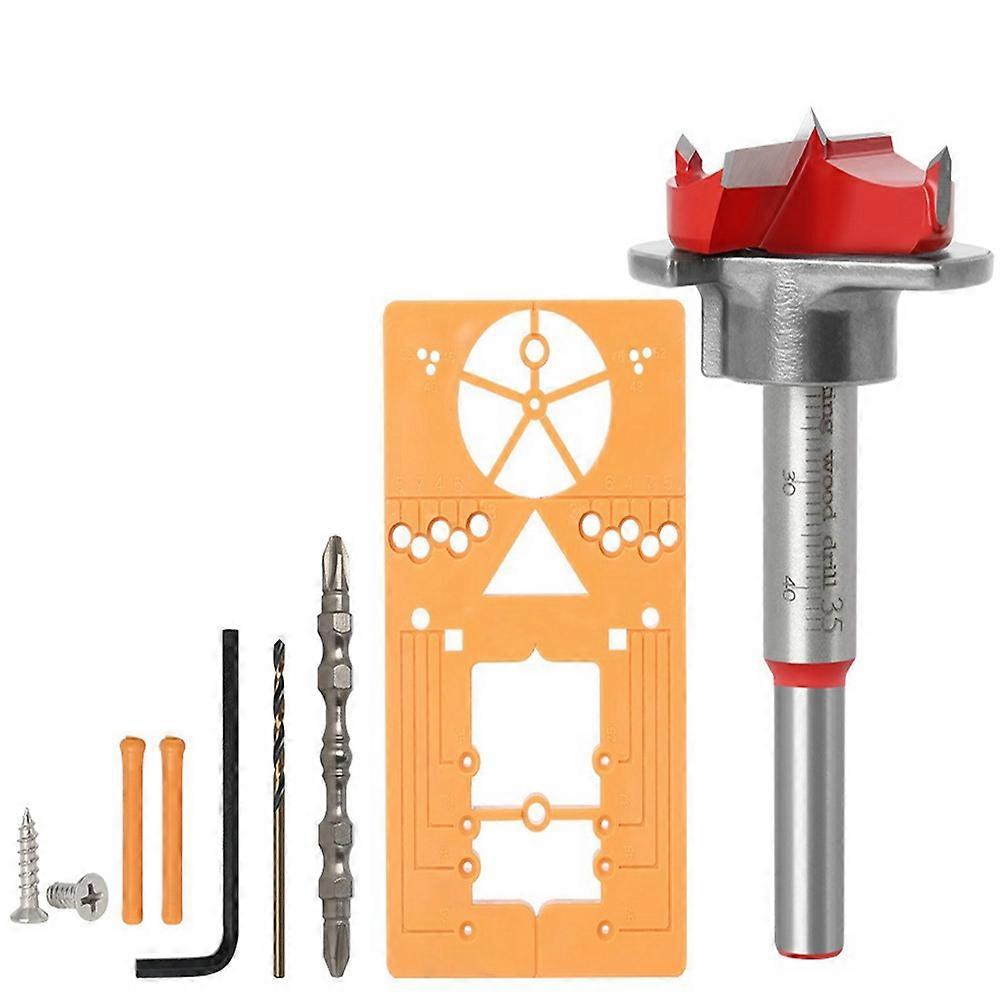 Hinge Drill Combination Set Hinge Woodworking Opening Locator 35Mm Adjustable Woodworking Door Lock Hinge Drill
