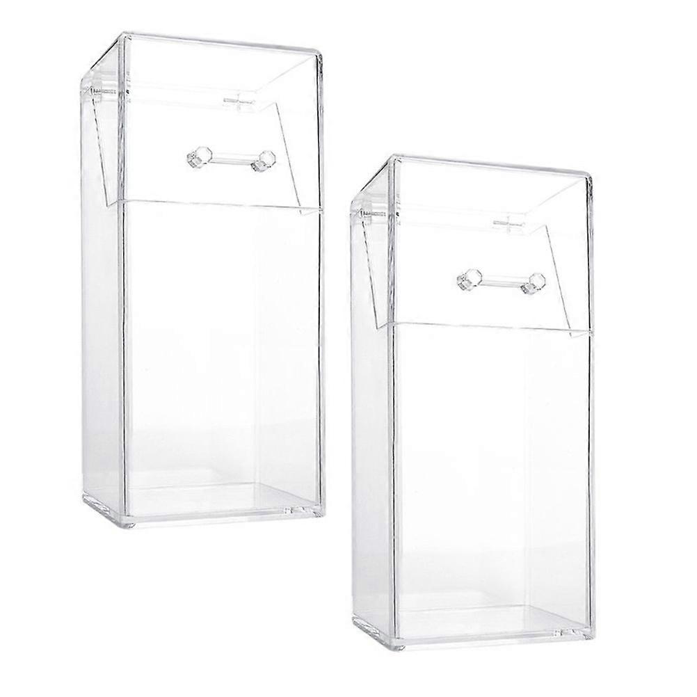 2Pcs Nordic Style Storage Box Multifunctional Storage Holder Transparent Box
