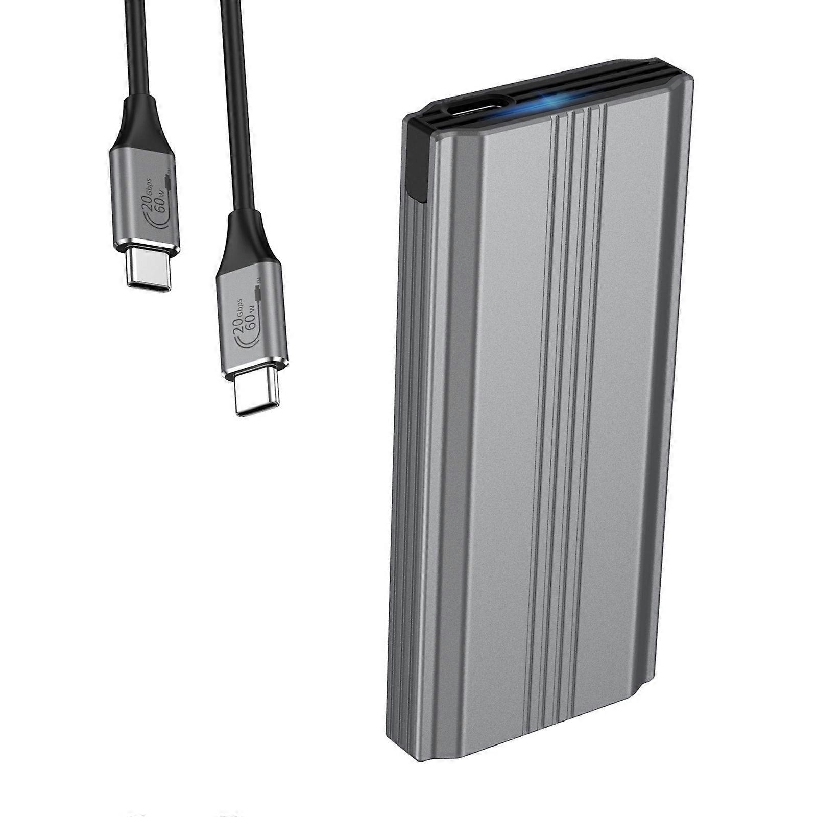 Aluminum External M.2 NVMe SSD Enclosure USB C 3.1 20Gbps Support 8TB Large Storage For Fast File Access Multicolor