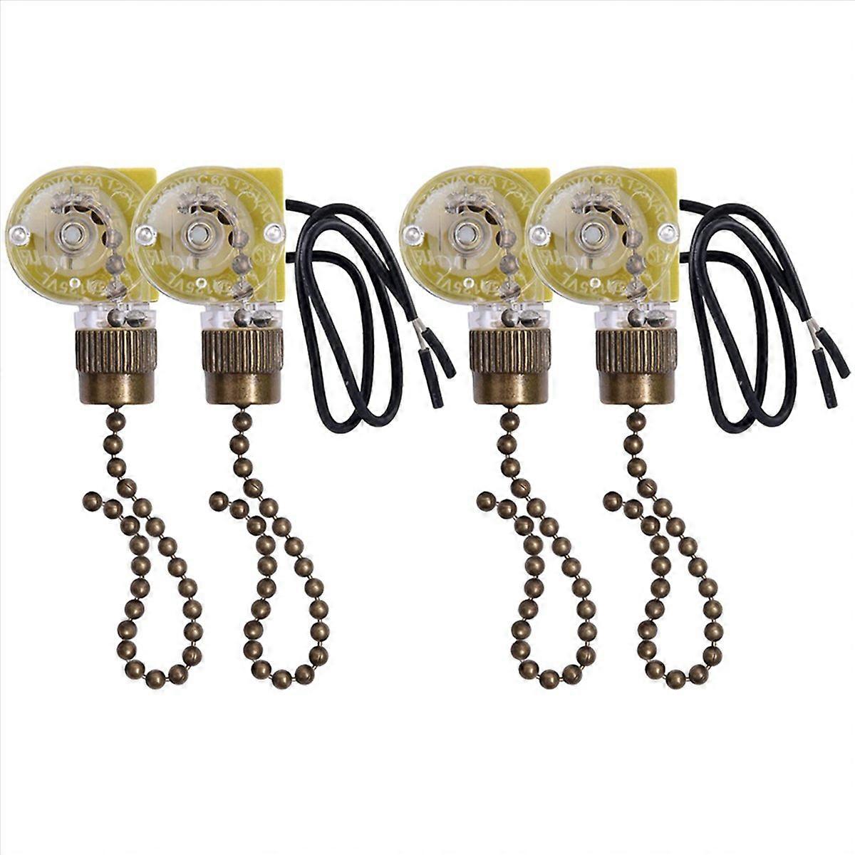 Ceiling Fan Light Switch ZE-109 Two-Wire Light Switch with Pull Cords for Ceiling Light Fans Lamps 4