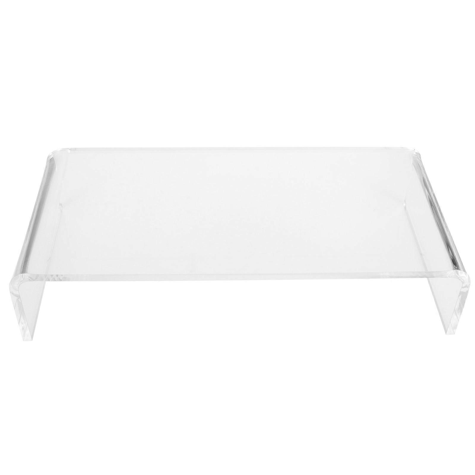 Computer Keyboard Cover Transparent Acrylic Protector Increase Desk Space Support Monitor Stand Office Use 1Set