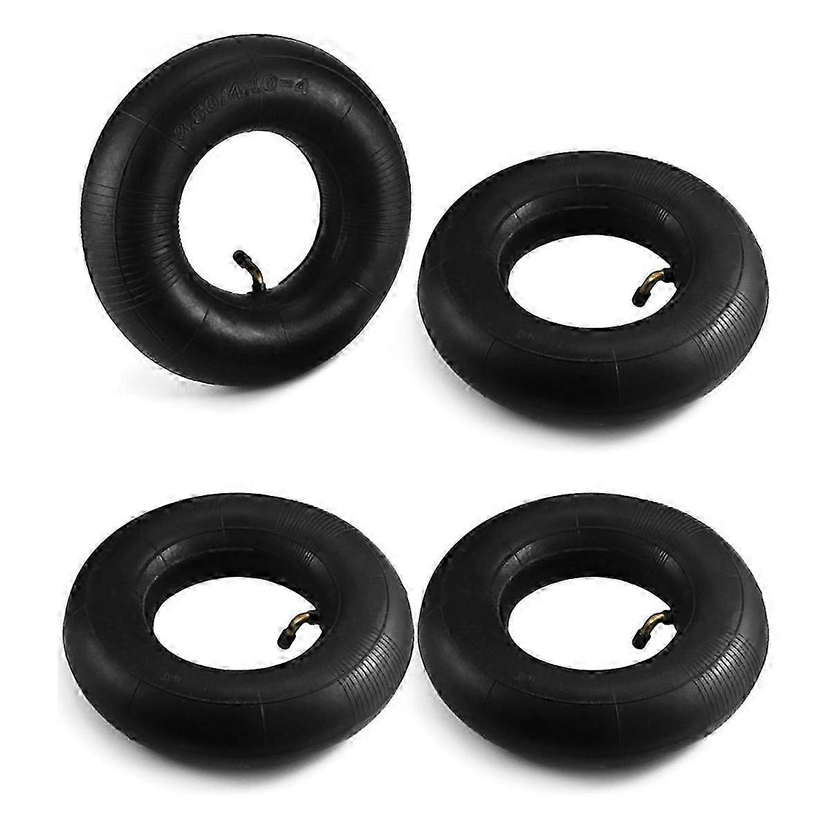 4 Pack Replacement Inner Tubes for 4.10/3.50-4 Wheelbarrow, Puncture Resistant