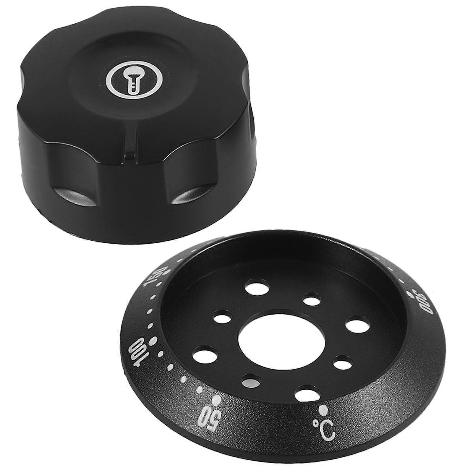 Black Plastic Temperature Control Knob for Home Use with Precise Adjustment and Durability 4.5 inch