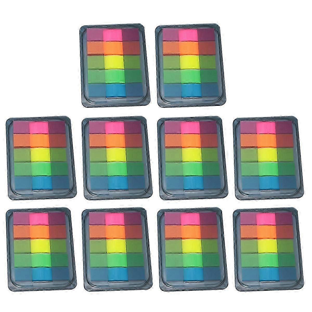 Self-Adhesive Index Tabs, Writable PET Study Stickers, 10Pcs