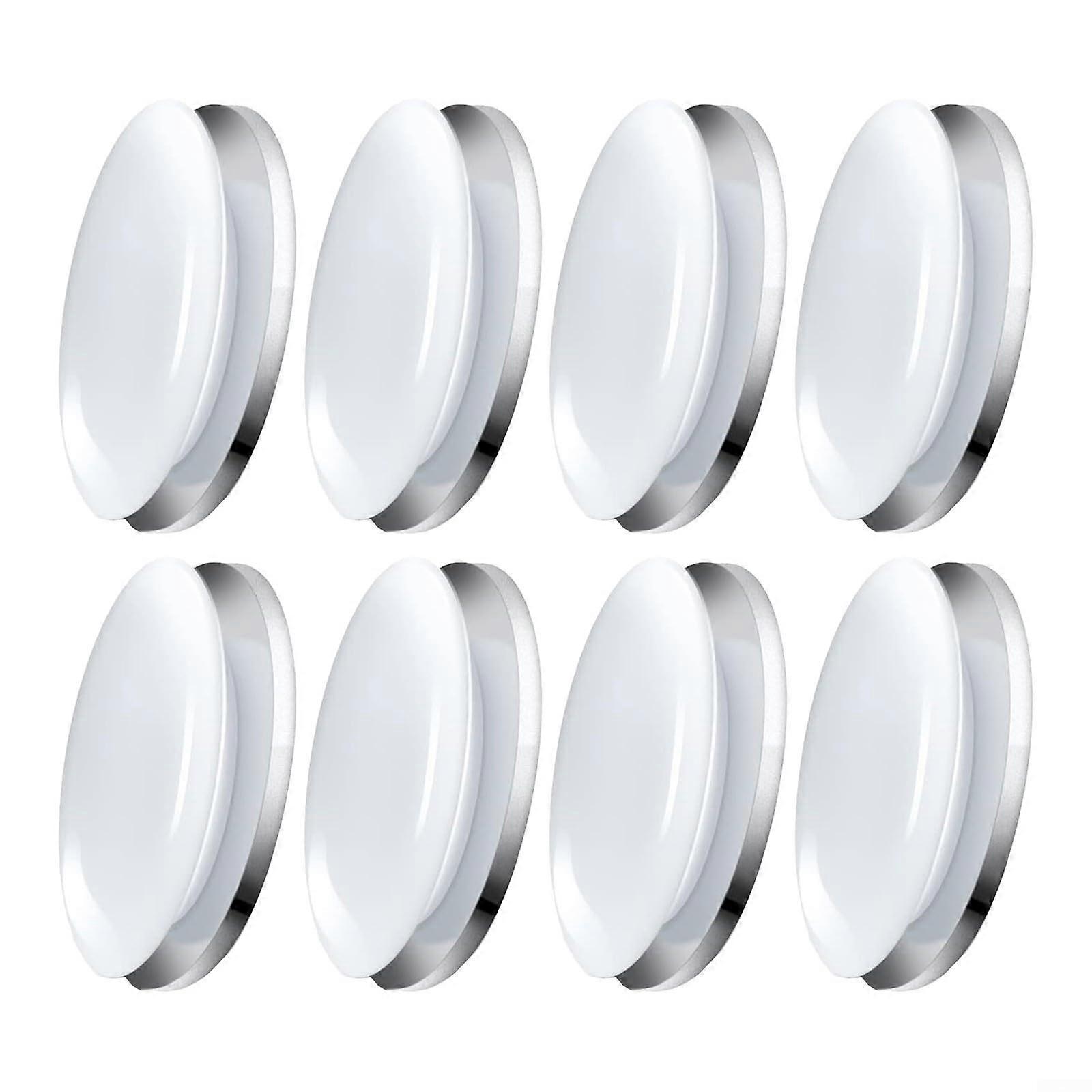Magnetic Shower Curtain Weights and Clips – Strong ABS and Magnet Design to Keep Curtain Liner in Place (8pcs White)