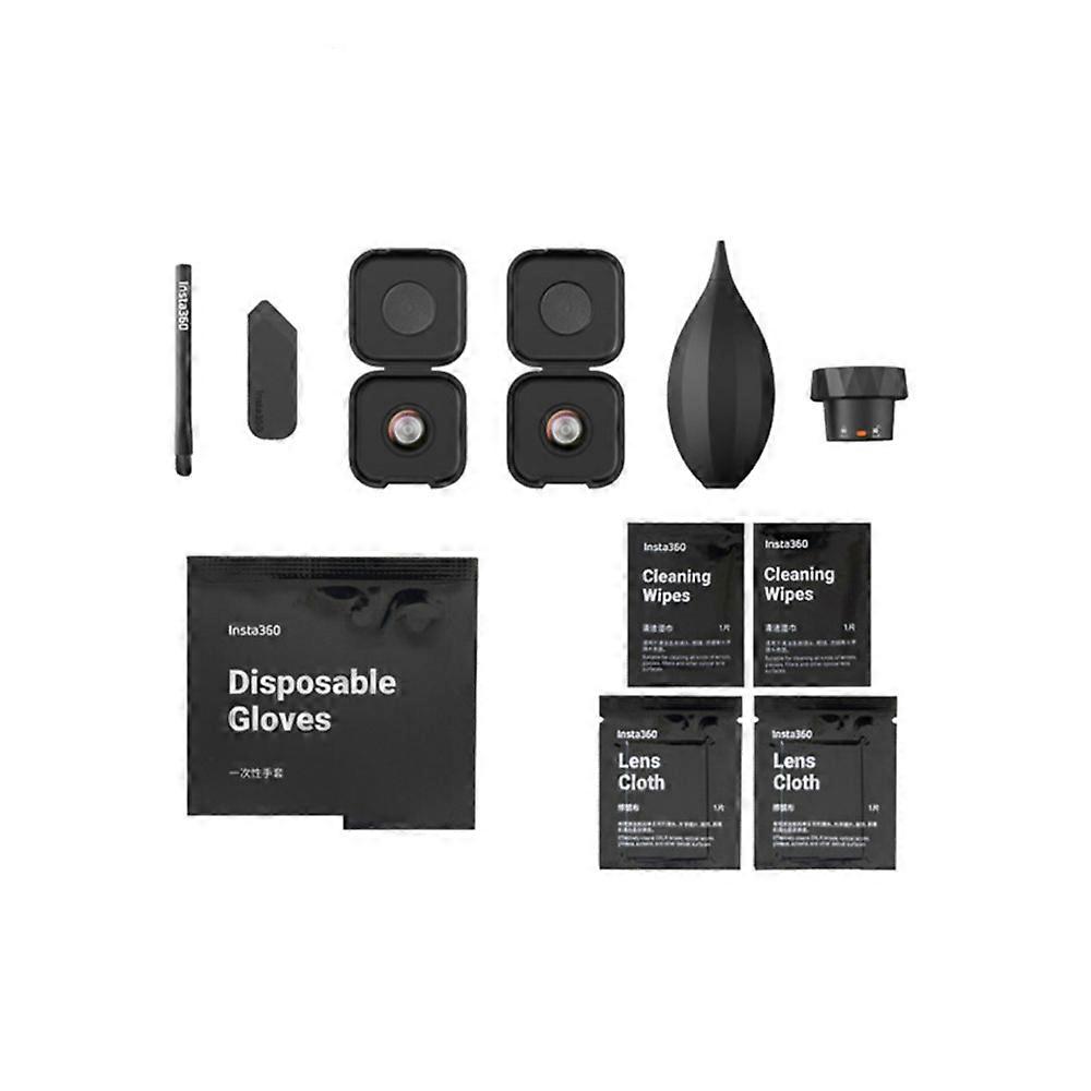Interchangeable Lens Set HD Optical Lenses with Cleaning Tools for Insta360 X4 Air (1x Two-Piece Set)