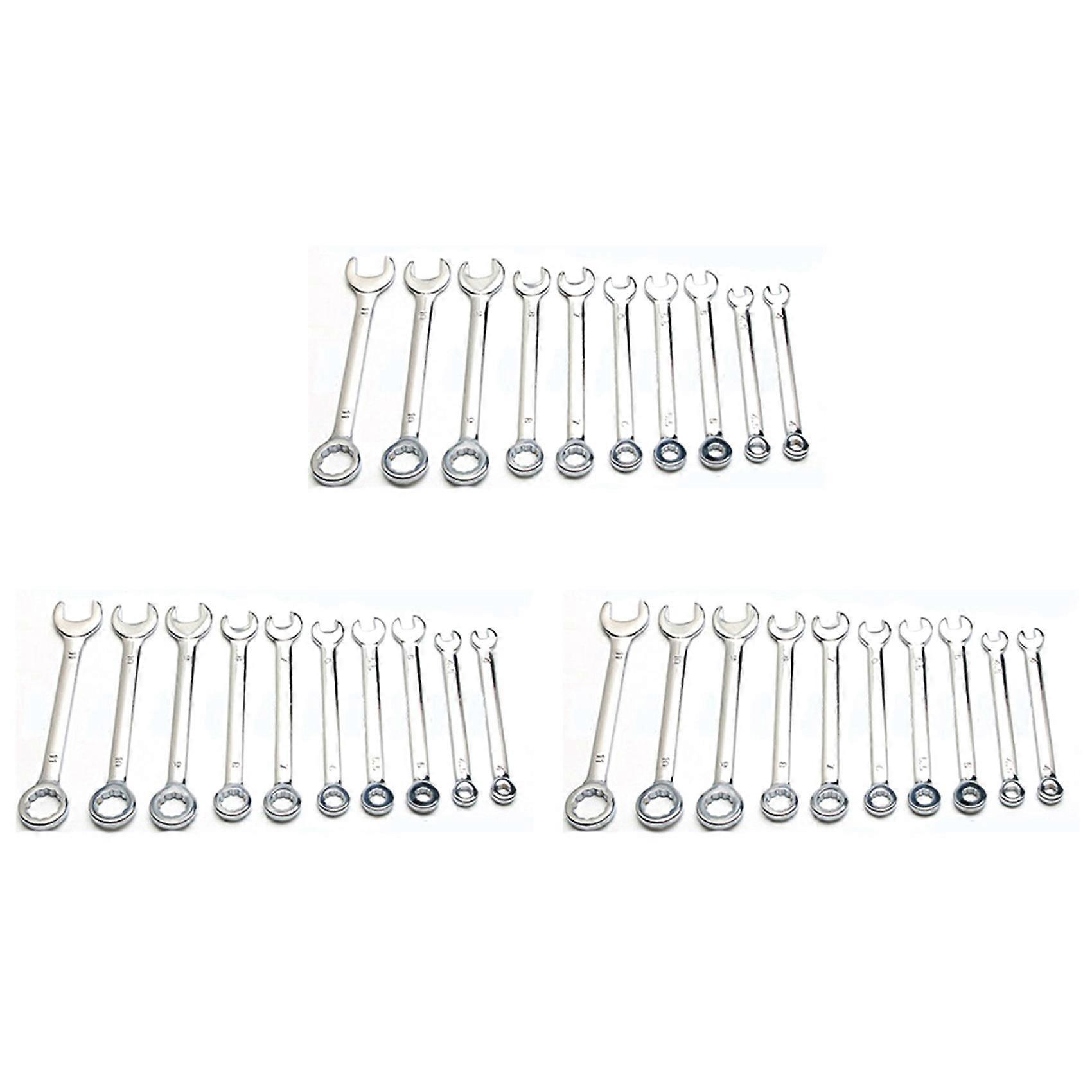 30Pcs Mini Engineer Wrench Dual Heads Offset Ring Spanner Tools Spanner Combination Key 4-11mm Wrenches Hand Set