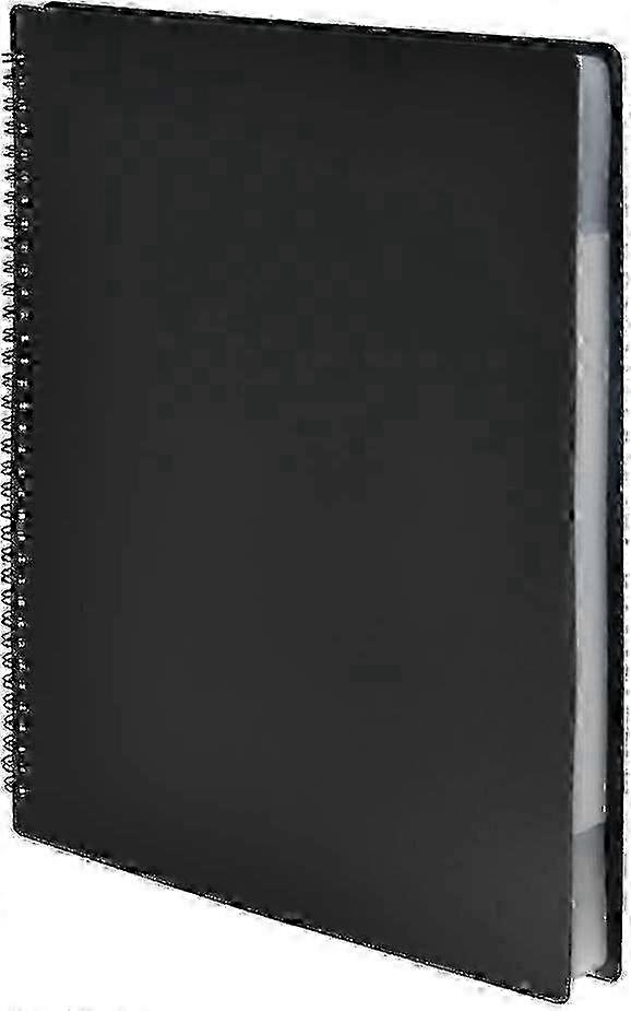 A4 Sheet Music Organizer, Simple Spiral Folder 30 Pockets For Sheet Music, Drawings And Documents, Easy Editing (black) f54 25-26