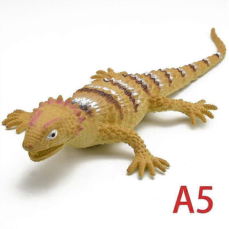 Soft Rubber Reptile Model Toy Squeaking And Vocal Lizard Tricky Vent Toy