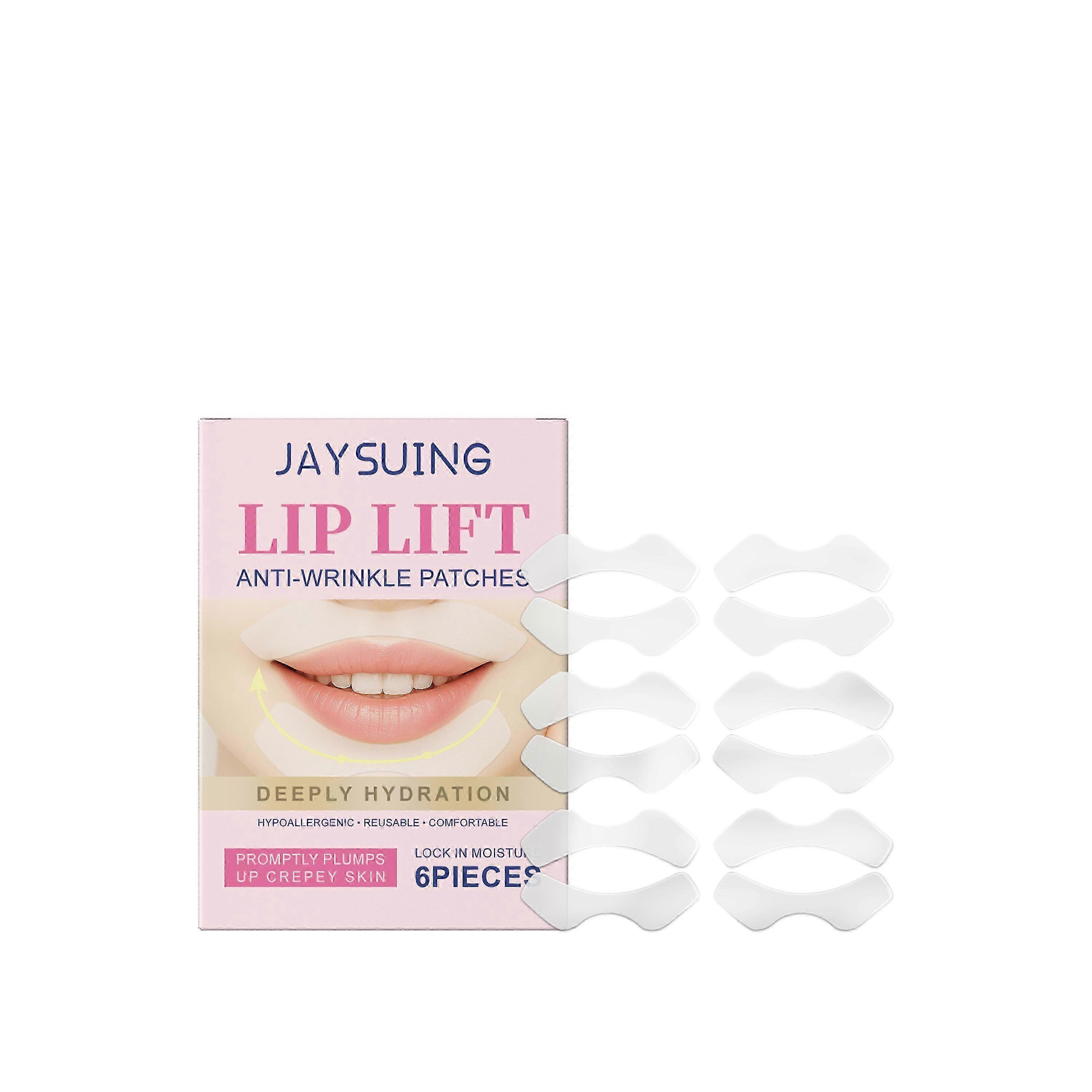 Moisturizing Lip Care Patches - Deep Hydration, Softens Lips, Reduces Dryness, Perfect for Makeup Base & Overnight Use, Travel-Friendly 6-Pack
