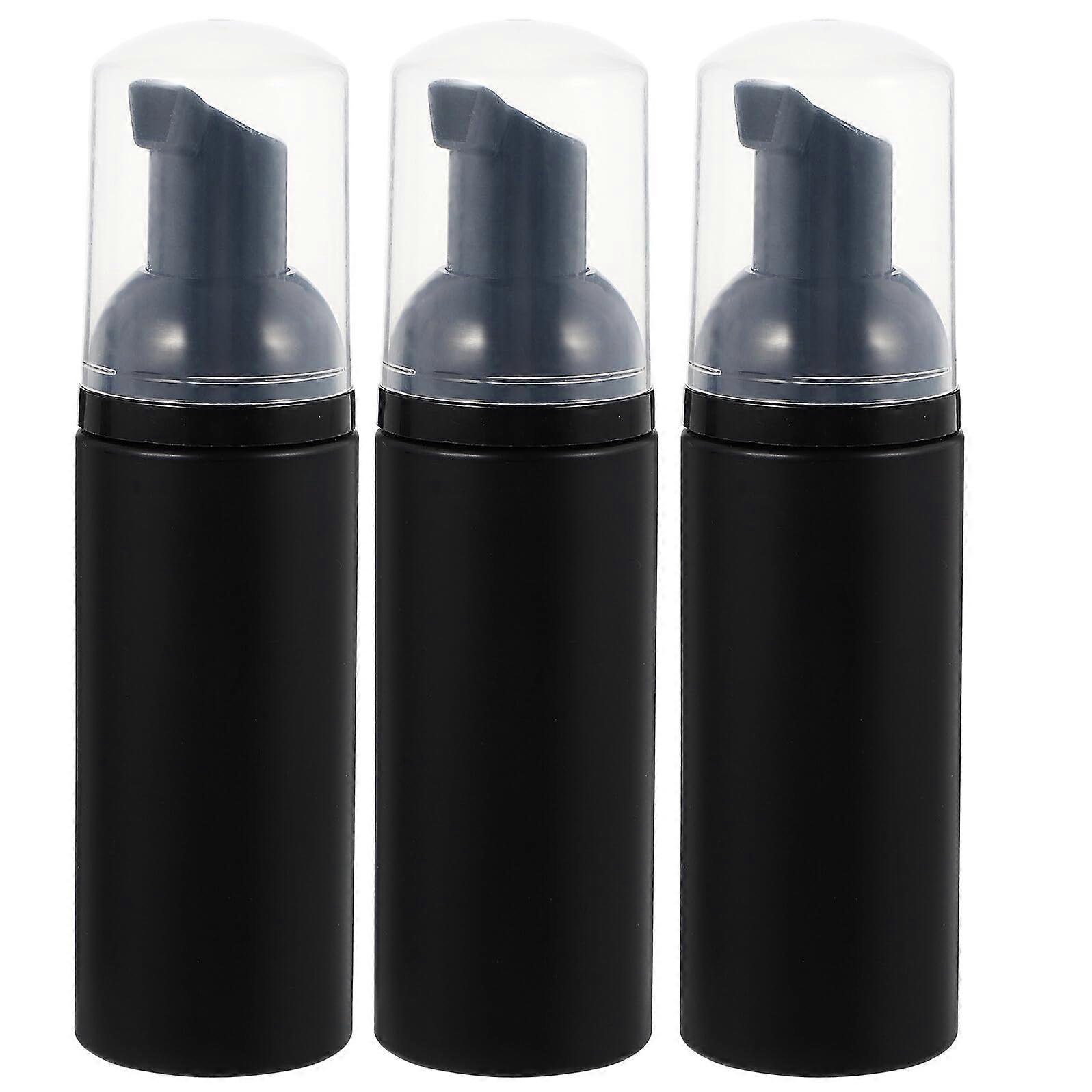 3pcs Foaming Pump Bottles Leak Proof Travel Soap Dispenser with Black Matte Body and Easy Refill
