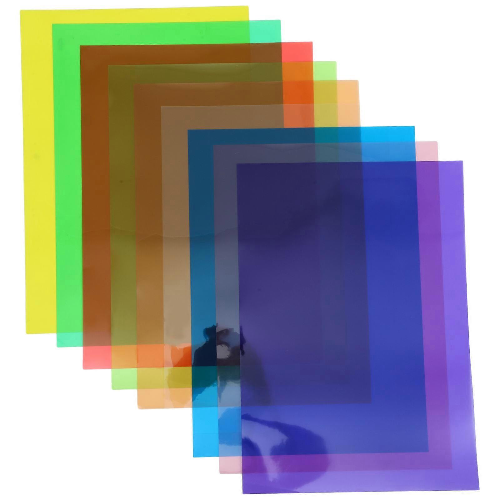 9 Sheets Transparent Cellophane Paper Multi-Colored Cellophane Sheets Crafts Wrapping Material