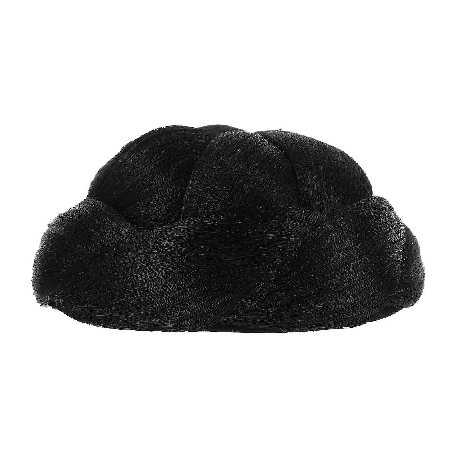 צמה שיער מלאכותי טופר לחמניית Chignon בהארכת שיער לנשים שיער קצר(1B#)