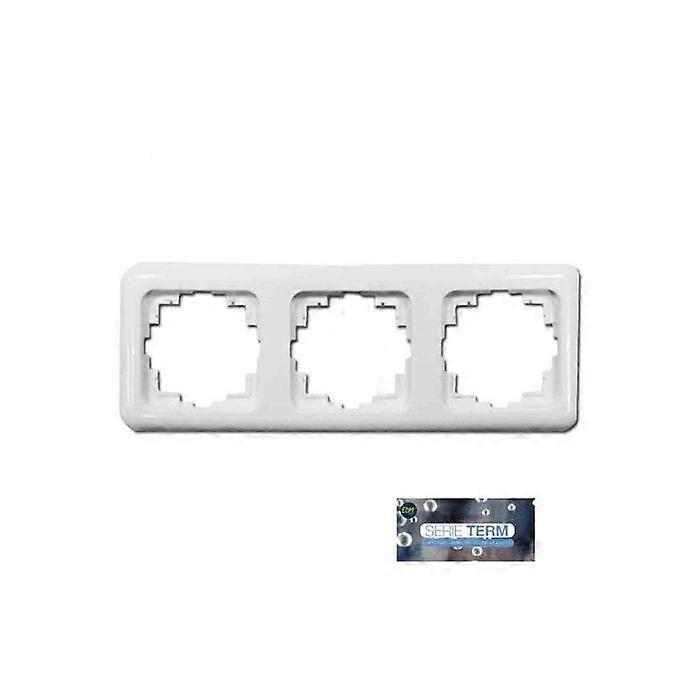 Recessed Frame 3 Socket 'term' Edm (blister pack)