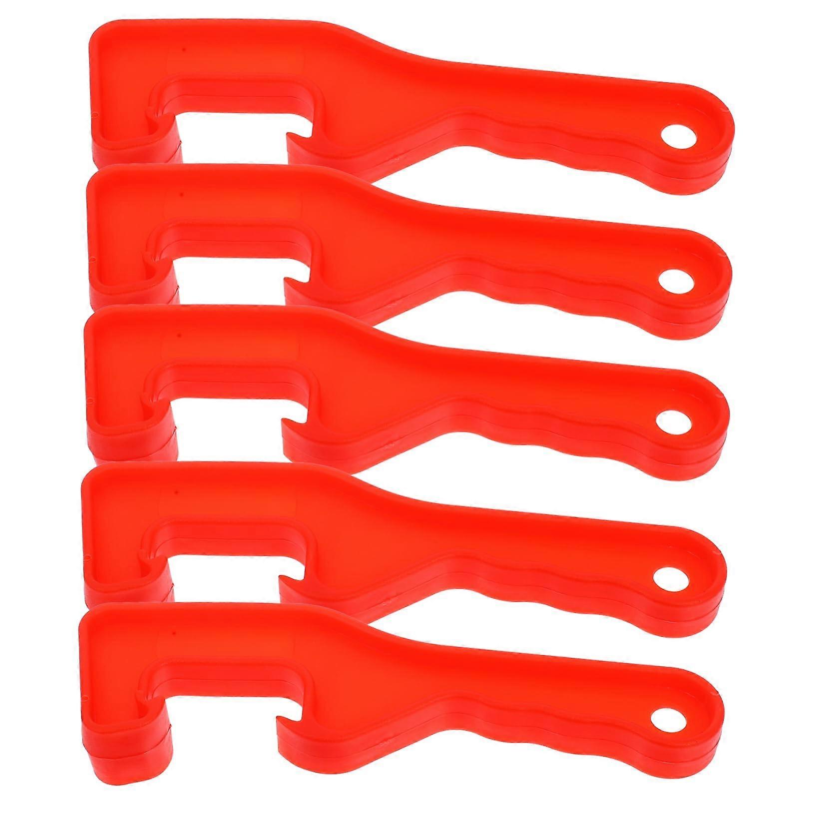 5pcs Heavy Duty Bucket Lid Opener Wrench for Easy Lid Removal and Paint Can Opening