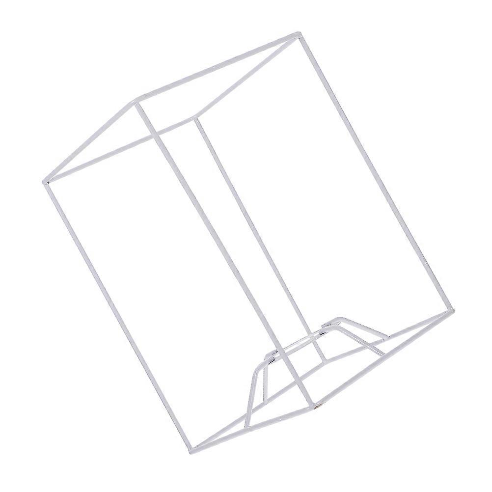 White Iron DIY Table Lamp Frame for Rustic Lampshade Holder Home Use