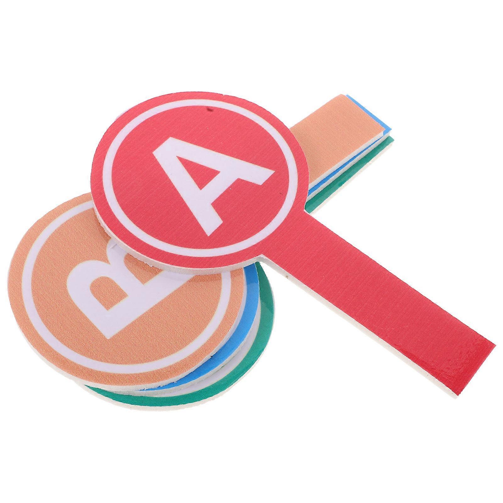 Assorted Color Voting Paddles A- for Classroom Scoring 4Pcs