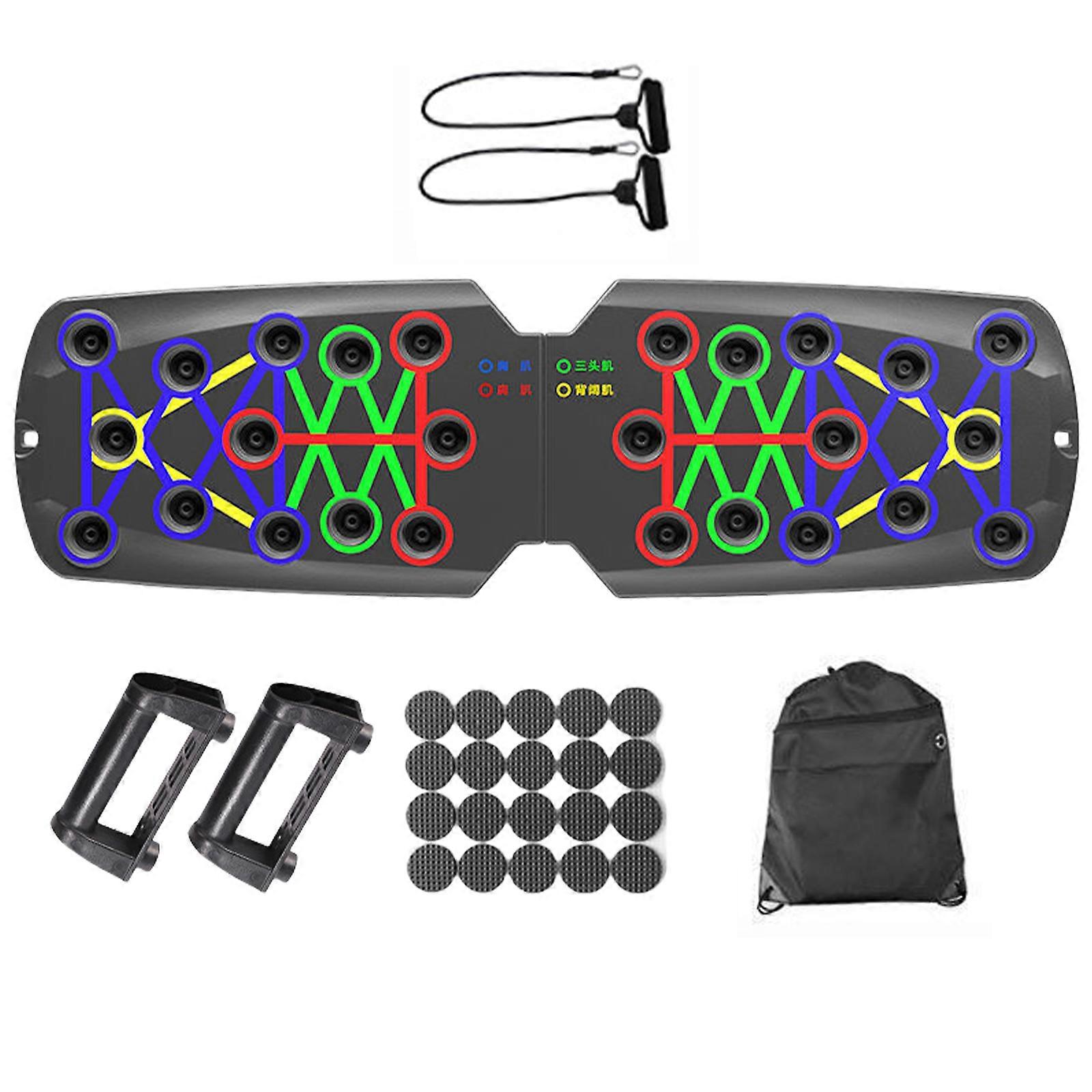 Push Up Boards, Foldable Fitness Push Up Bar, Push up Handle for Floor, Profession Push Up Strength Training Equipment Multicolor