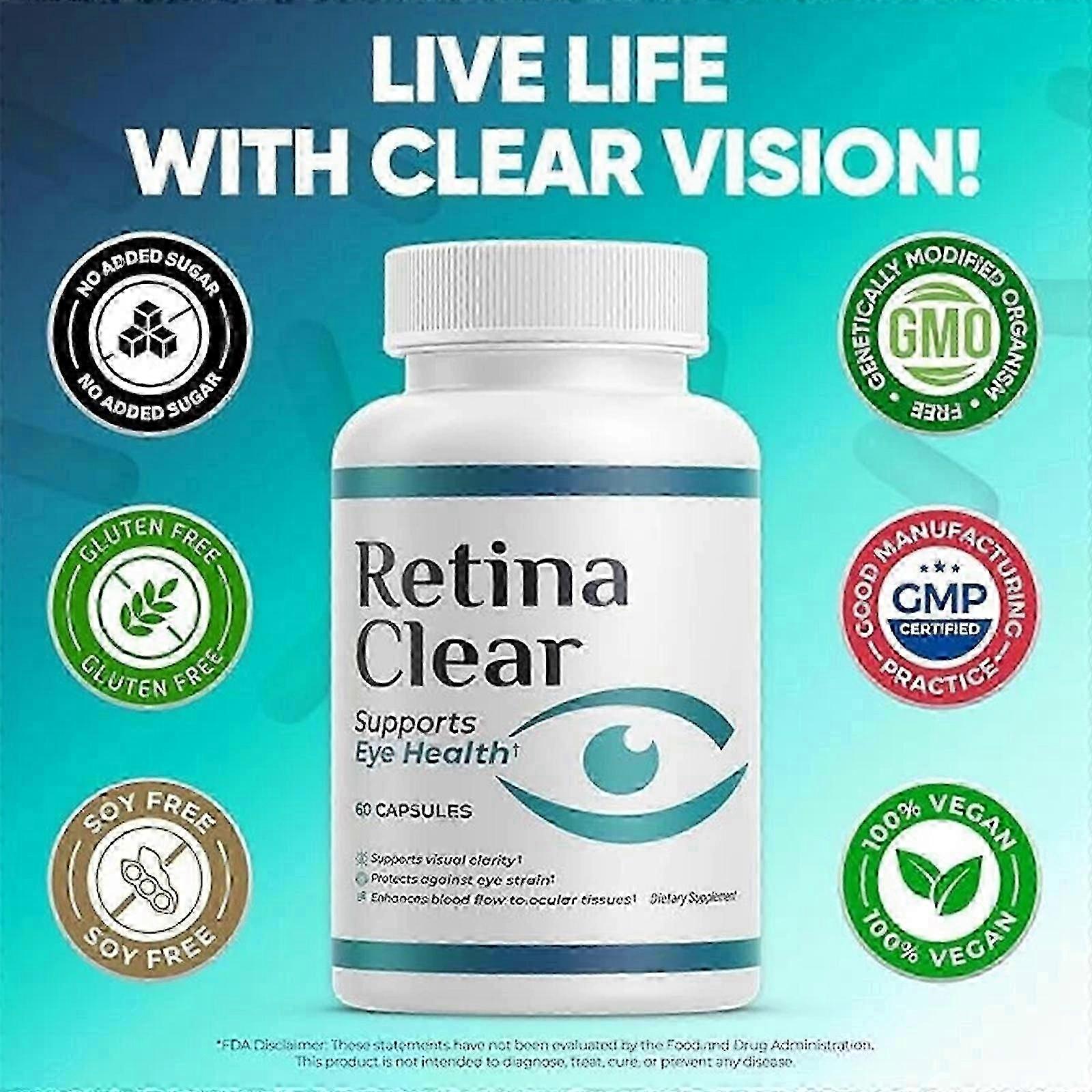 Vision Support Vegan Capsules - Prevents Eye Fatigue, Improves Visual Focus 60Ct