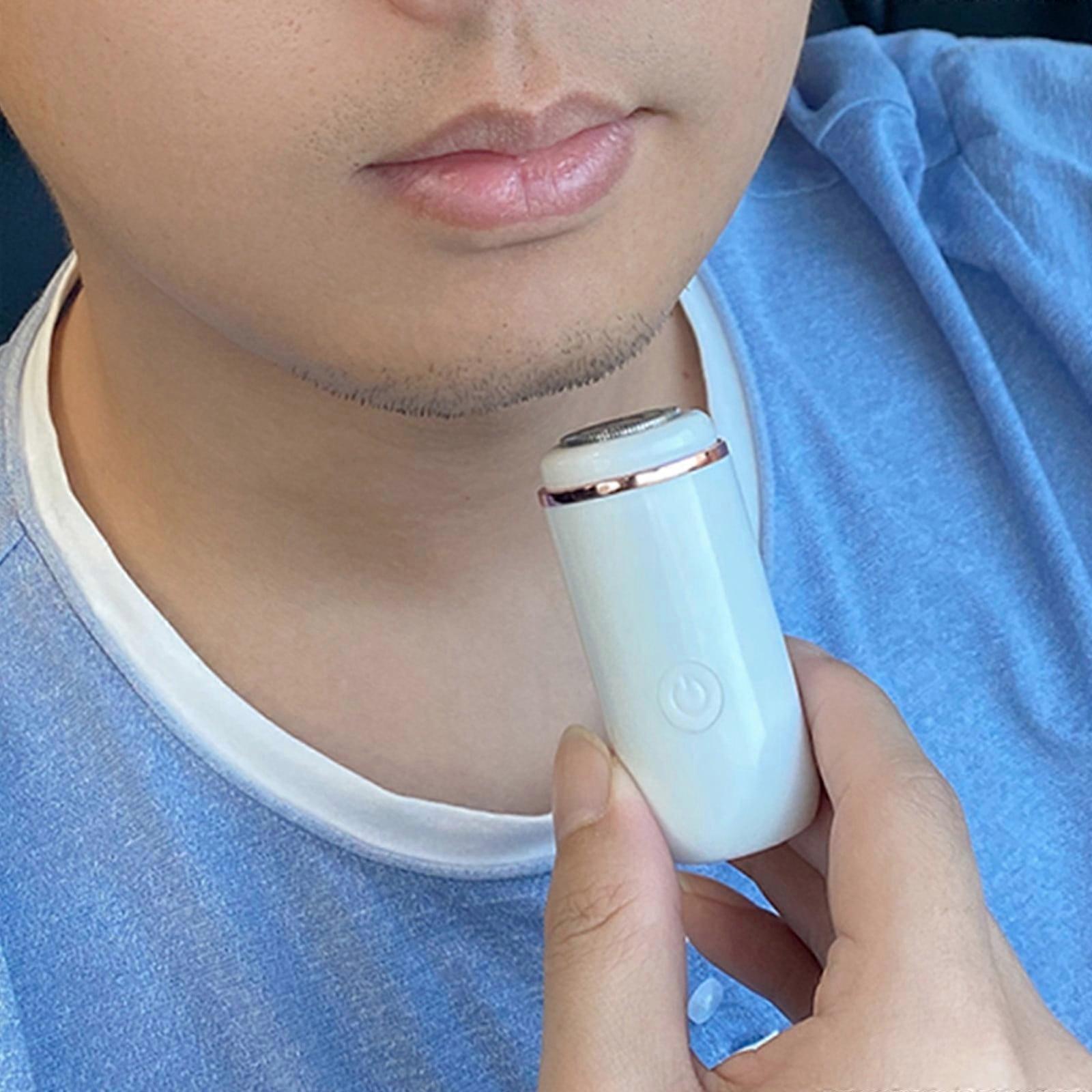 Mini Portable Electric Razor for Men, Wet/Dry USB Rechargeable Shaver, One-Button Use, Ideal for Travel, Car, Home