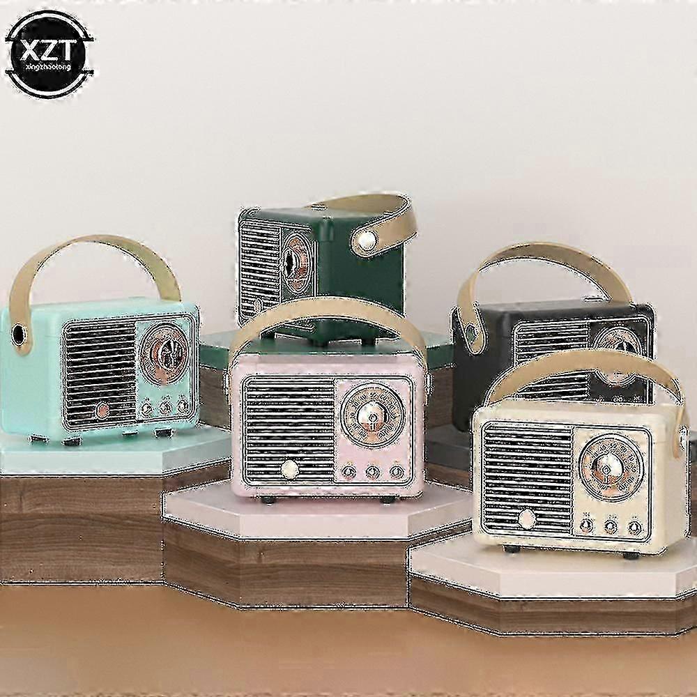 Vintage Bluetooth Speaker with FM Radio and USB Interface