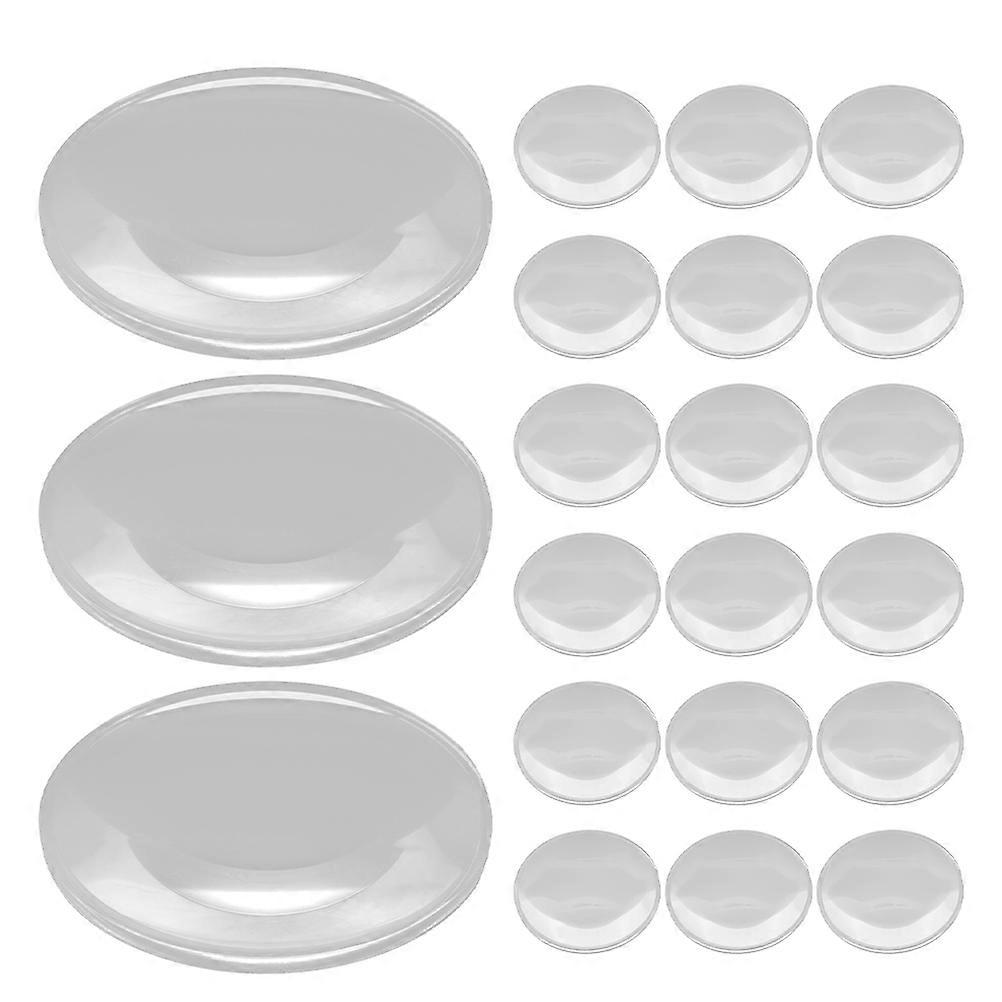 Optical Convex Lens for Lab Use Acrylic Magnifying Tool Transparent 30Pcs