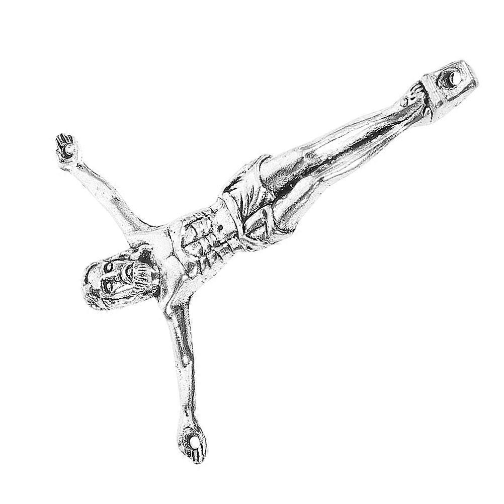 Crucifix Pendant Charm Solid Alloy Silver for Jewelry Making