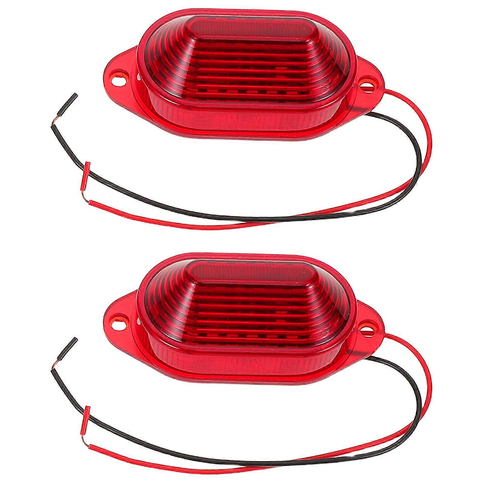Vehicle Warning Lights Emergency Flashing Lights for Car 2Pcs Red