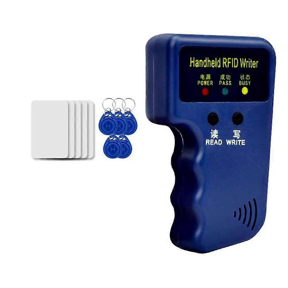 125KHz Proximity ID Duplicator for HID, AWID, ParadoxCards/Keyfobs, Handheld RFID Writer, 5 Writable Key Fobs A