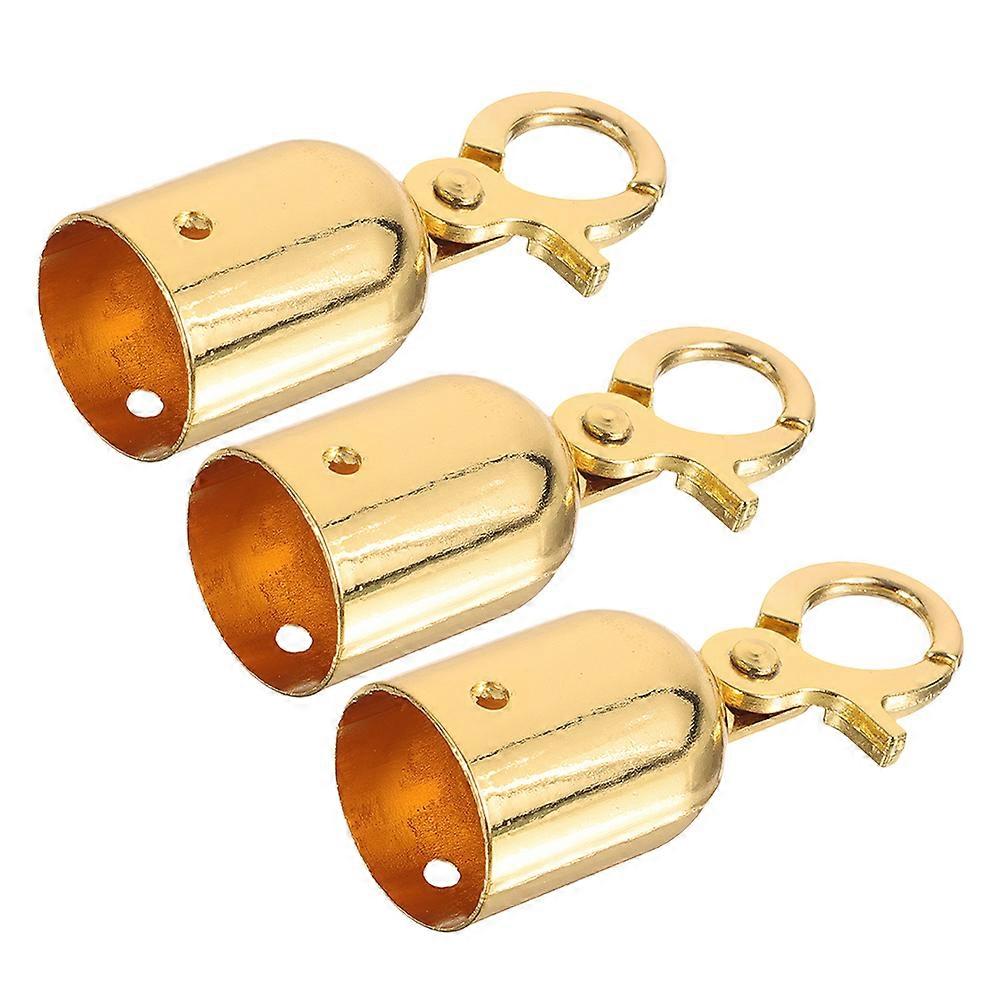 Golden Rope End Stop Handrails Cord Locks 3Pcs for Barrier Crowd Control