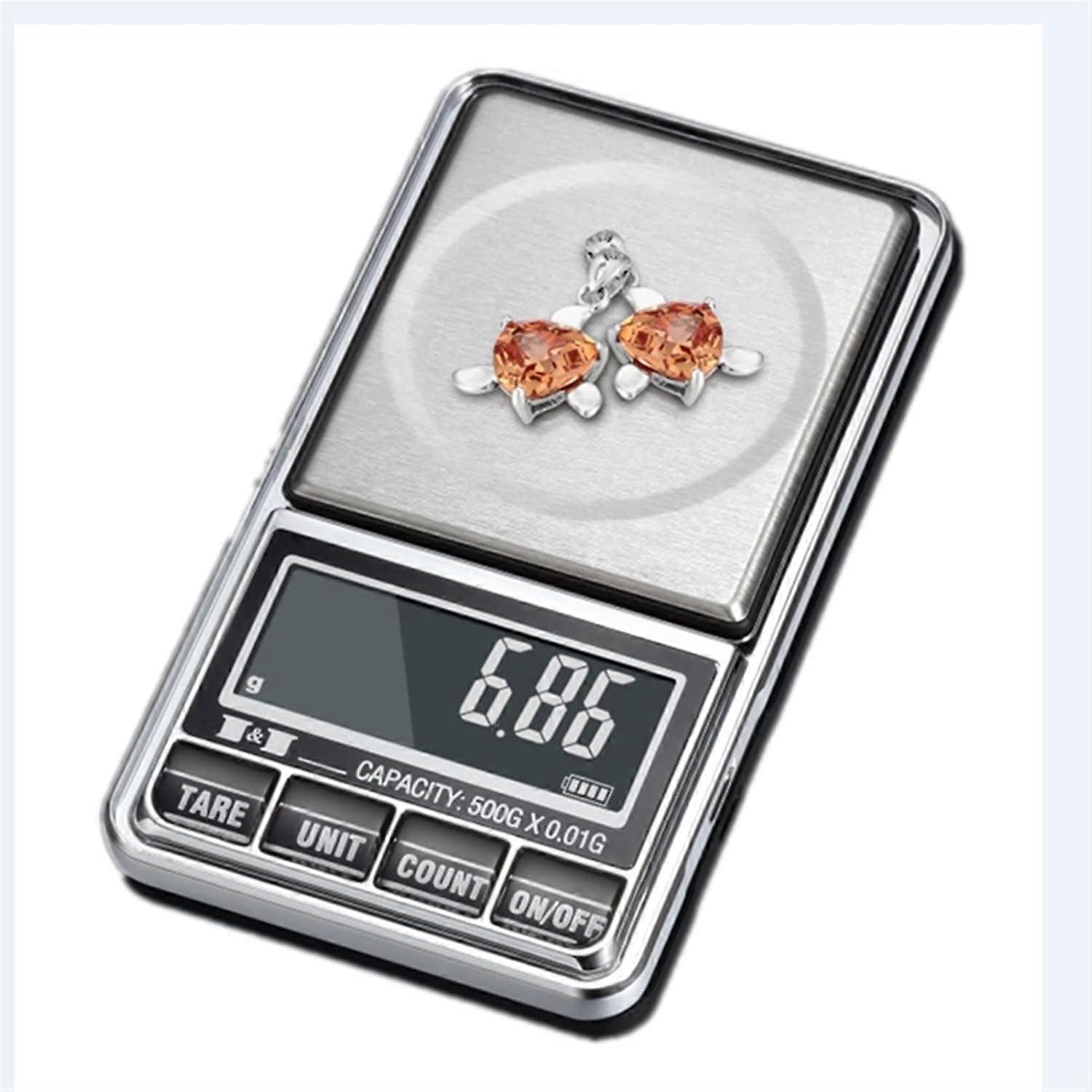 Digital Kitchen Scale 500g x 0.01g USB Rechargeable Precision Jewelry Scale with LCD Display