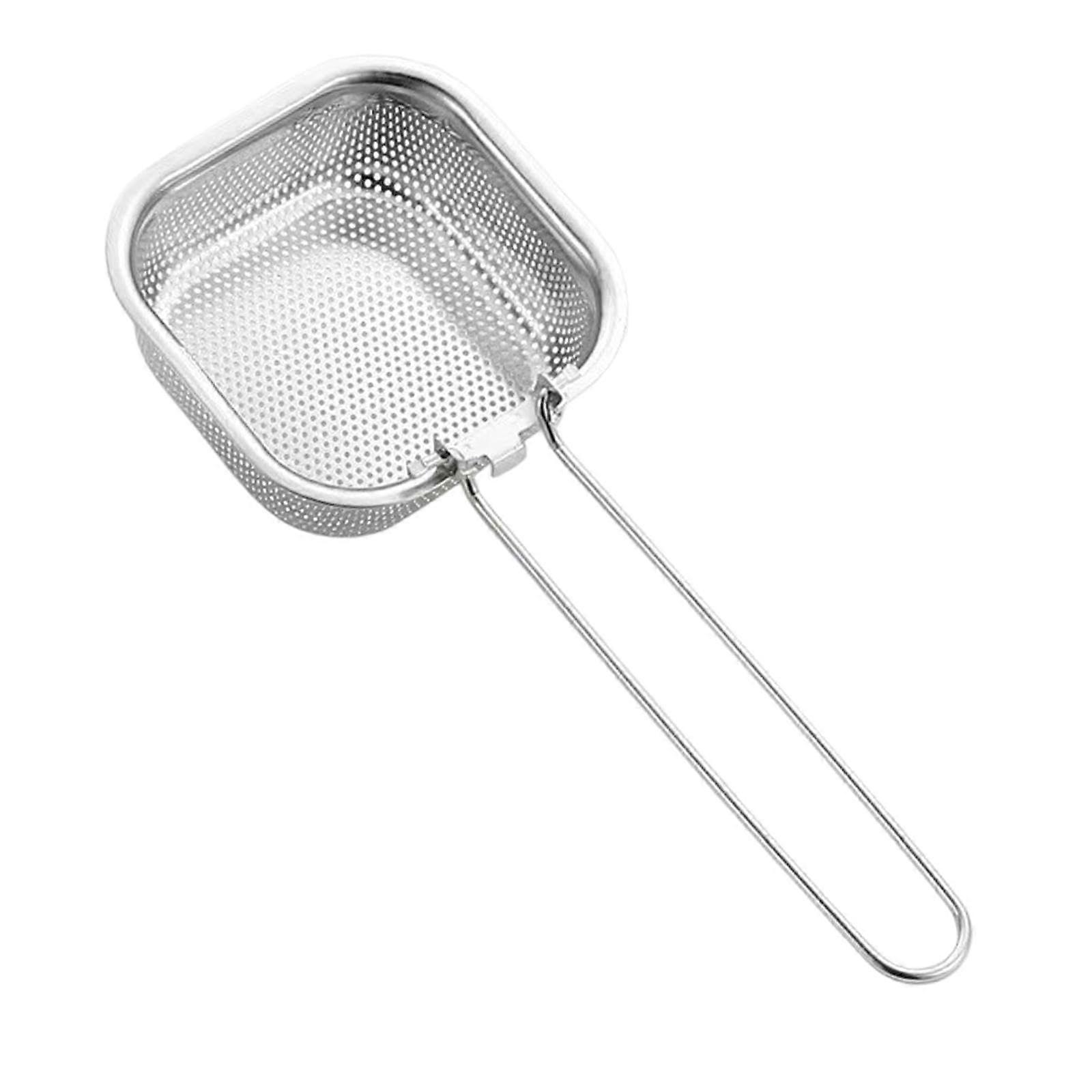 Pasta Strainer Stainless Steel Square Colander with HeatResistant Handles for Noodles and Dumplings