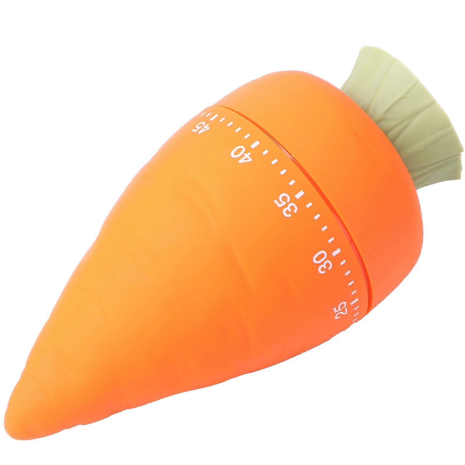 Cute Carrot Mechanical Kitchen Timer for Cooking, No Battery Needed, Accurate Countdown