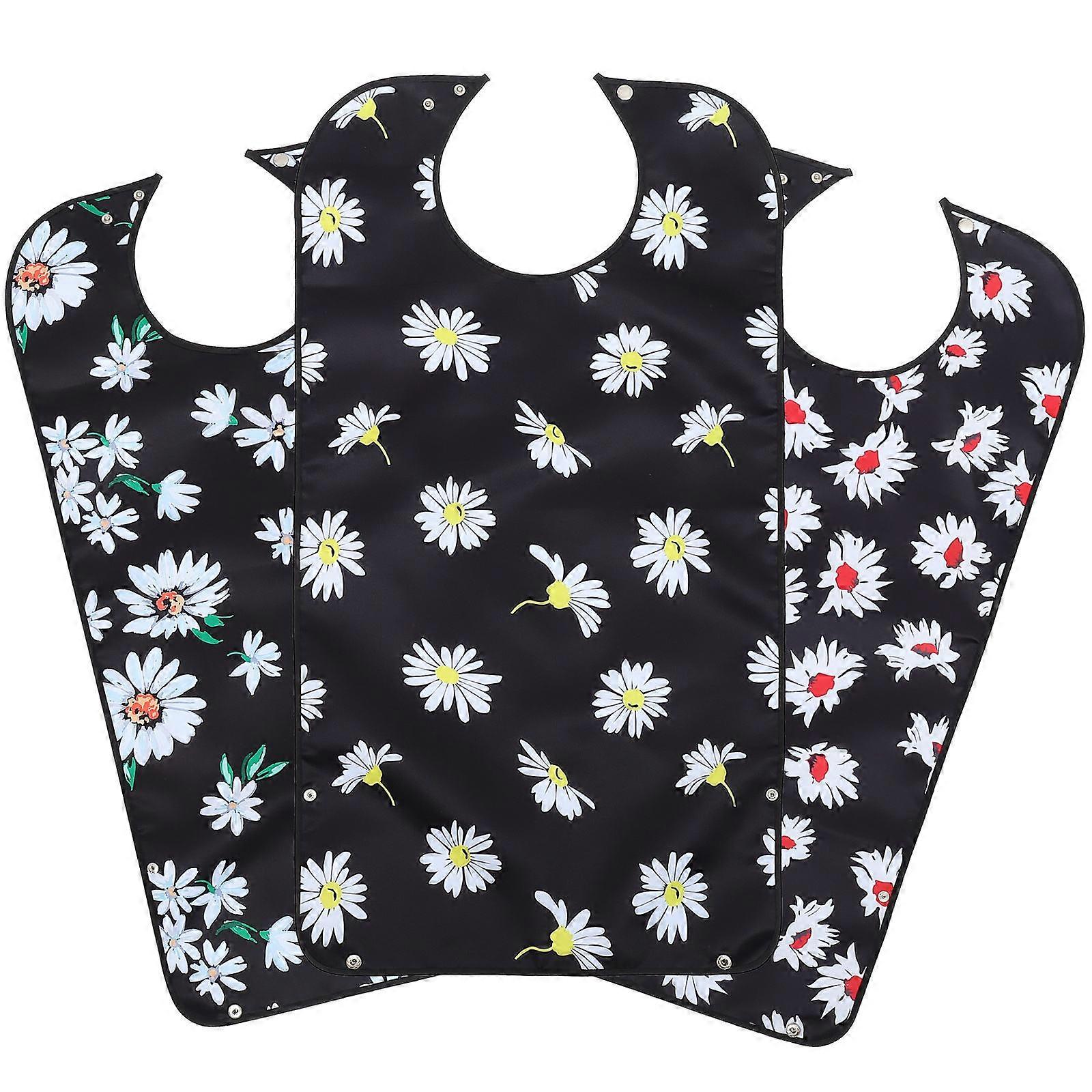 Protective Adult Bibs for Waterproof 3Pcs Double-Layers Polyester Bibs