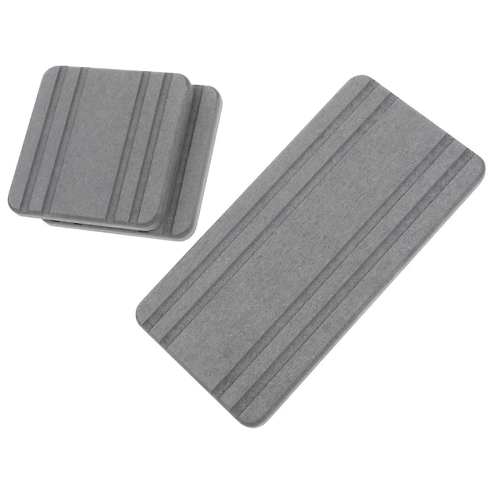 Dark Grey Stone Drying Tray Mat for Absorbent Use 3Pcs Kitchen Organizer