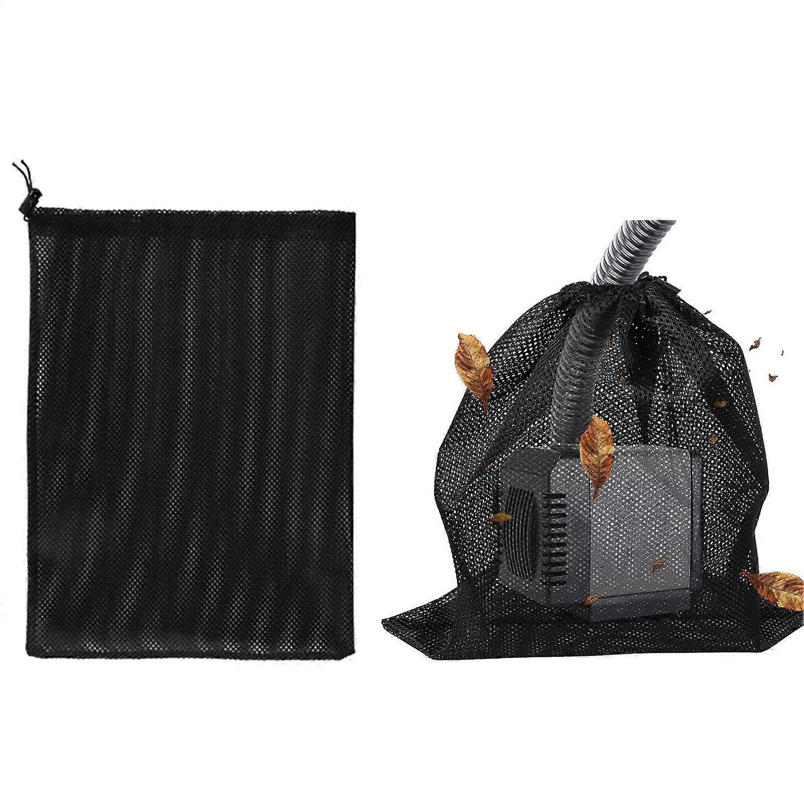 Pond Pump Filter Bag 2pcs with Drawstring, Industrial Grade Mesh Protection for Biofilters