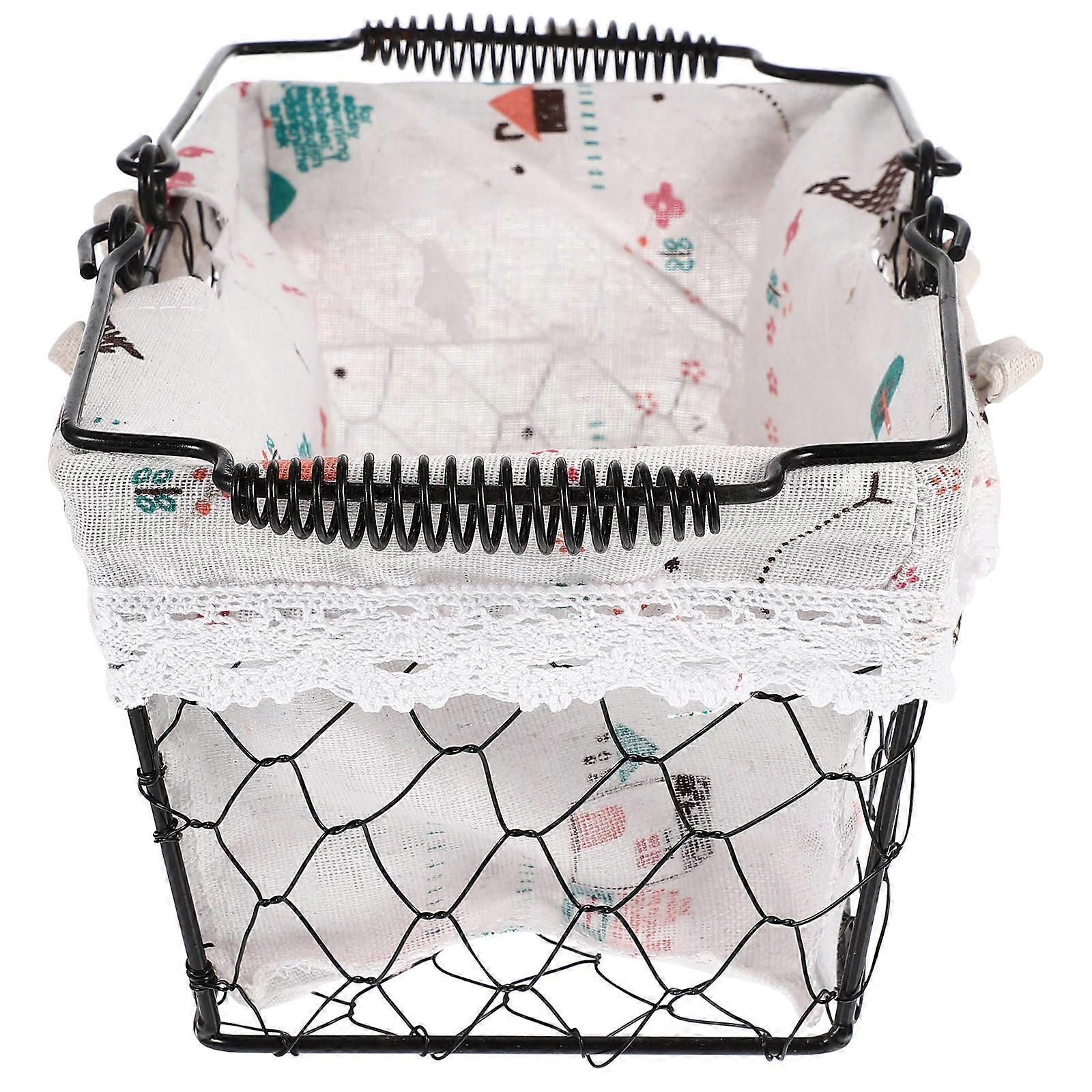 Storage Basket Iron Holder Multi-Purpose for Daily Use