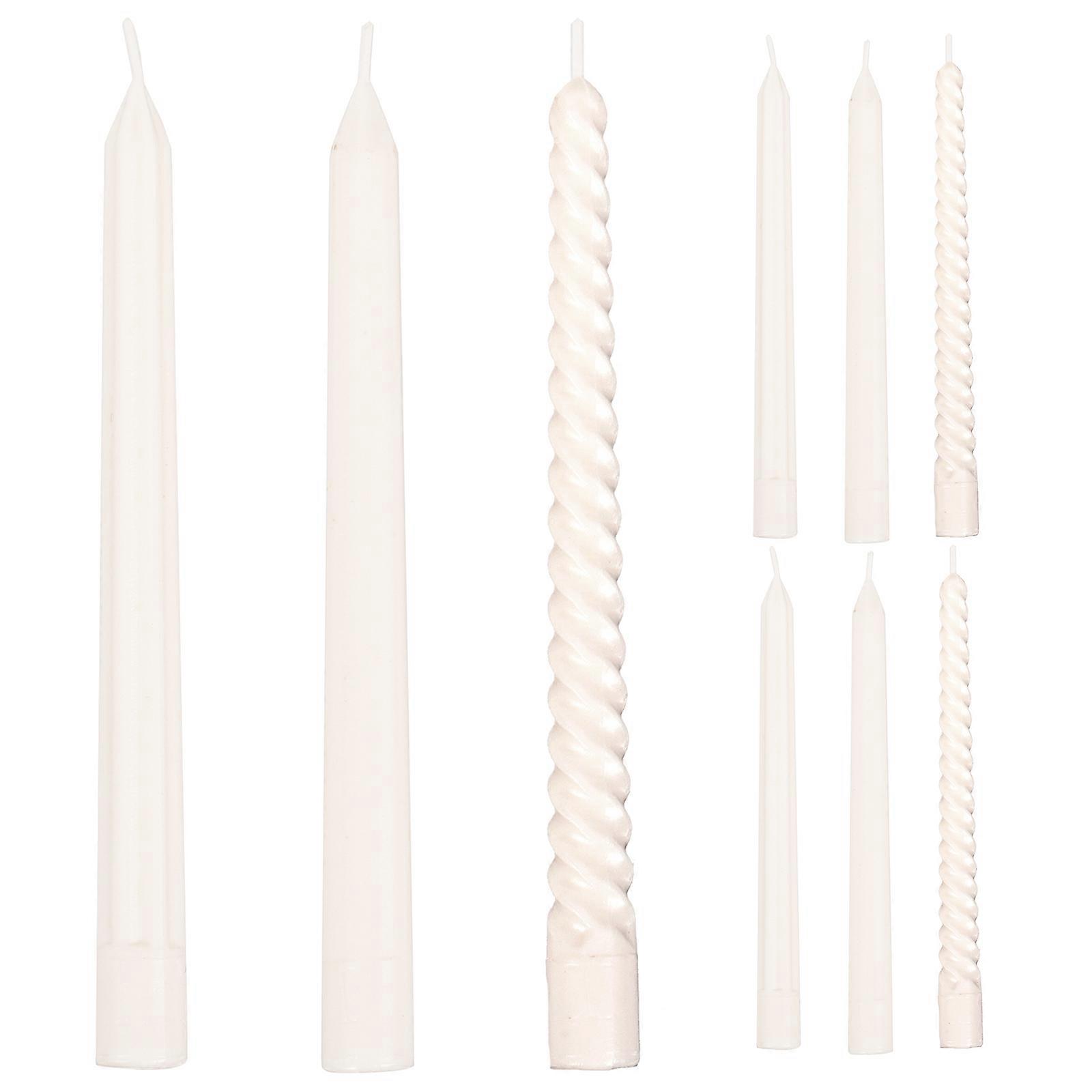 Miniature Candle Models Plastic Small Candle Decor for Kids Playing 9Pcs