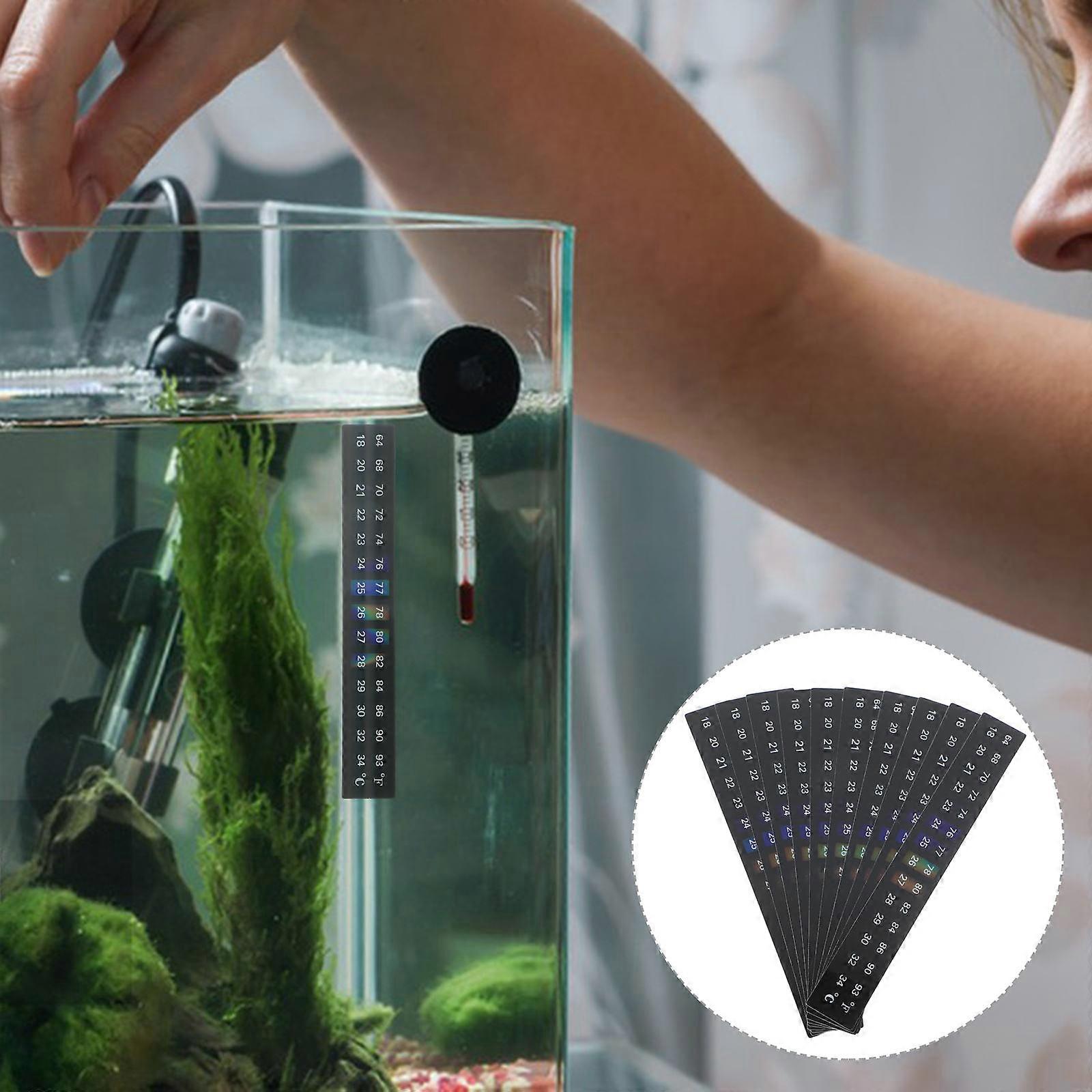 Self Adhesive Aquarium Thermometer Sticker for Temperature 10Pcs Set