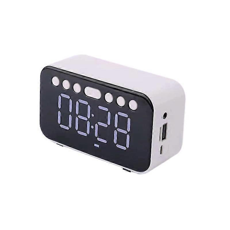 Bluetoothwireless Multifunction Led Screen Display Speake1pcswhite