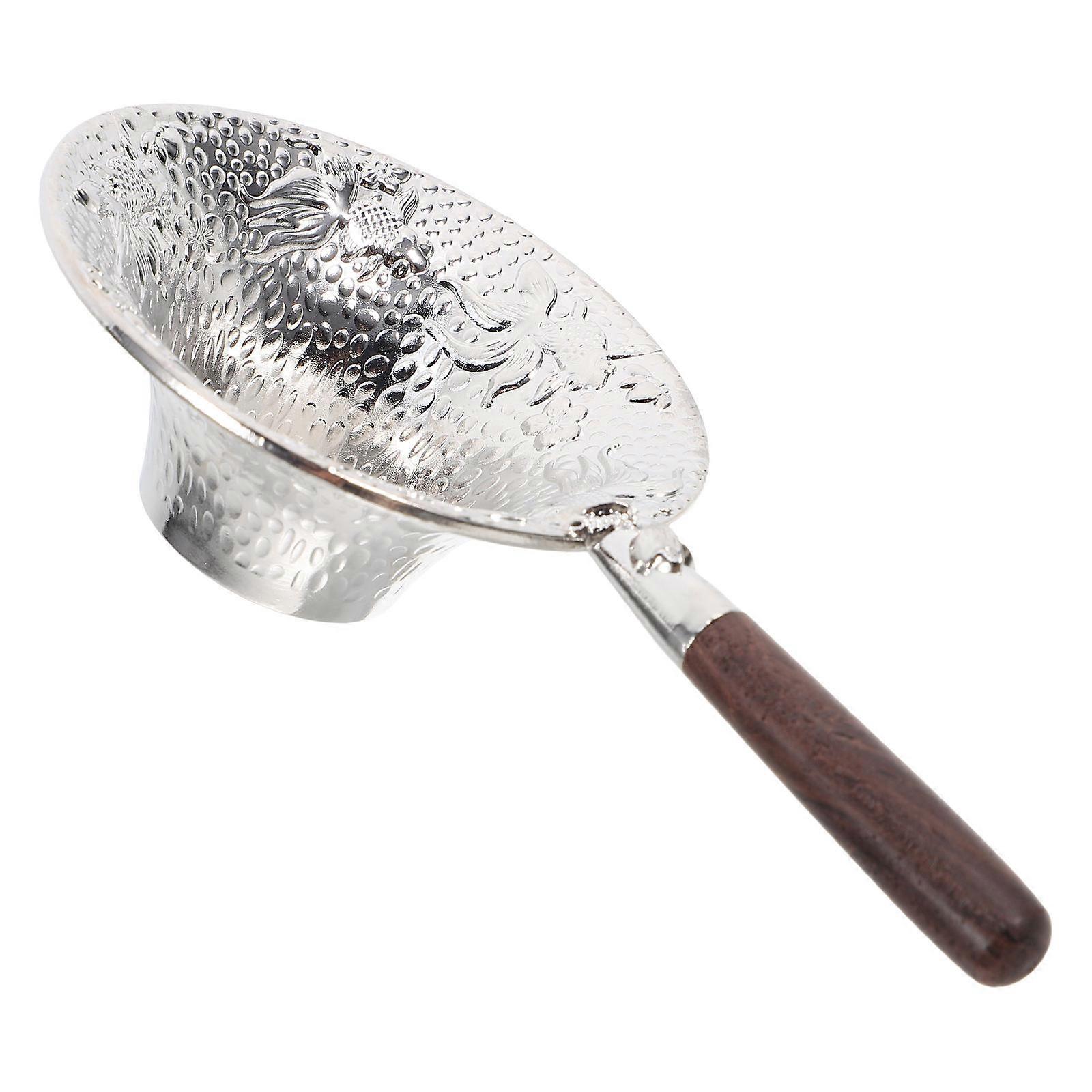 Loose Tea Leaf Strainer Chinese Tea Strainer with Handle 2Pcs Fine Mesh Filter