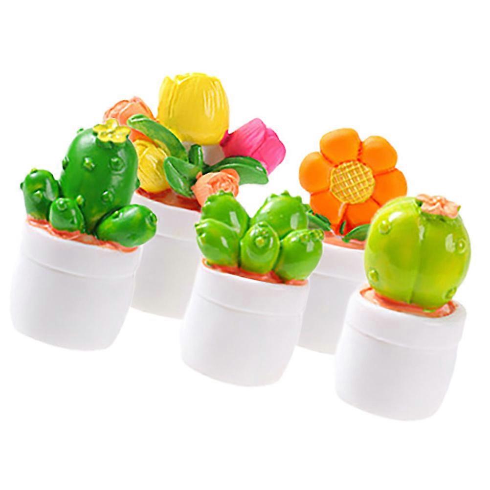 Simulated Mini Potted Plant Artificial Bonsai for Decor 5Pcs