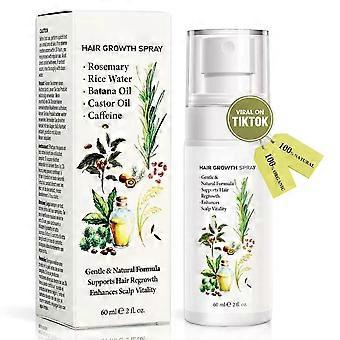 Hair Growth Spray with Rosemary Castor Batana Oils and Rice Water, Promotes Fuller Hair for All Types