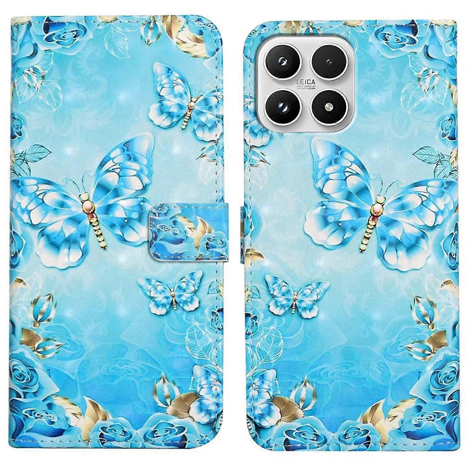 Phone Case For Xiaomi 17 3D Creative Pattern PU Leather Stand Cover