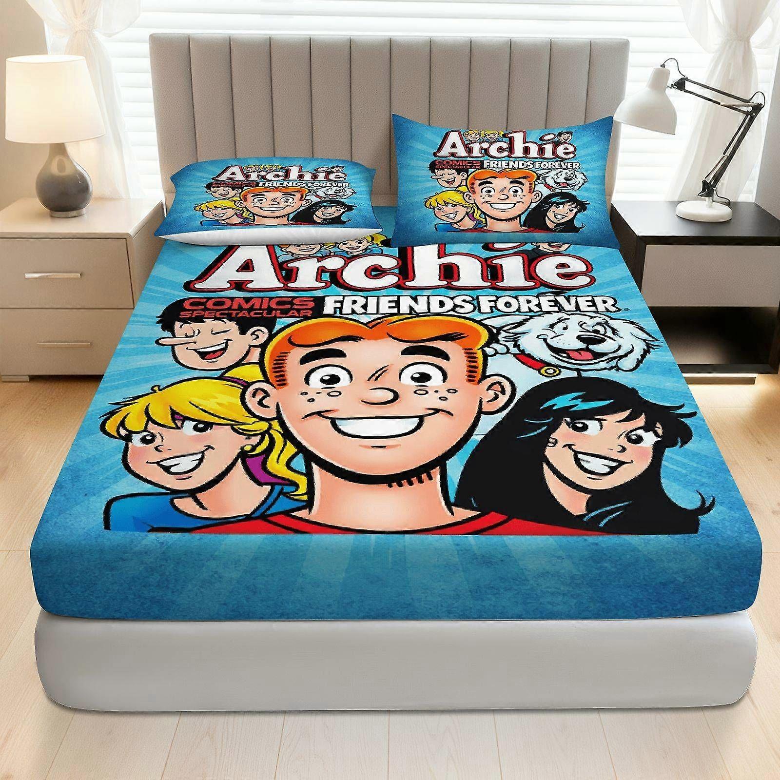 3pcs Archie Comics Friends Fitted Sheet Three Piece Set