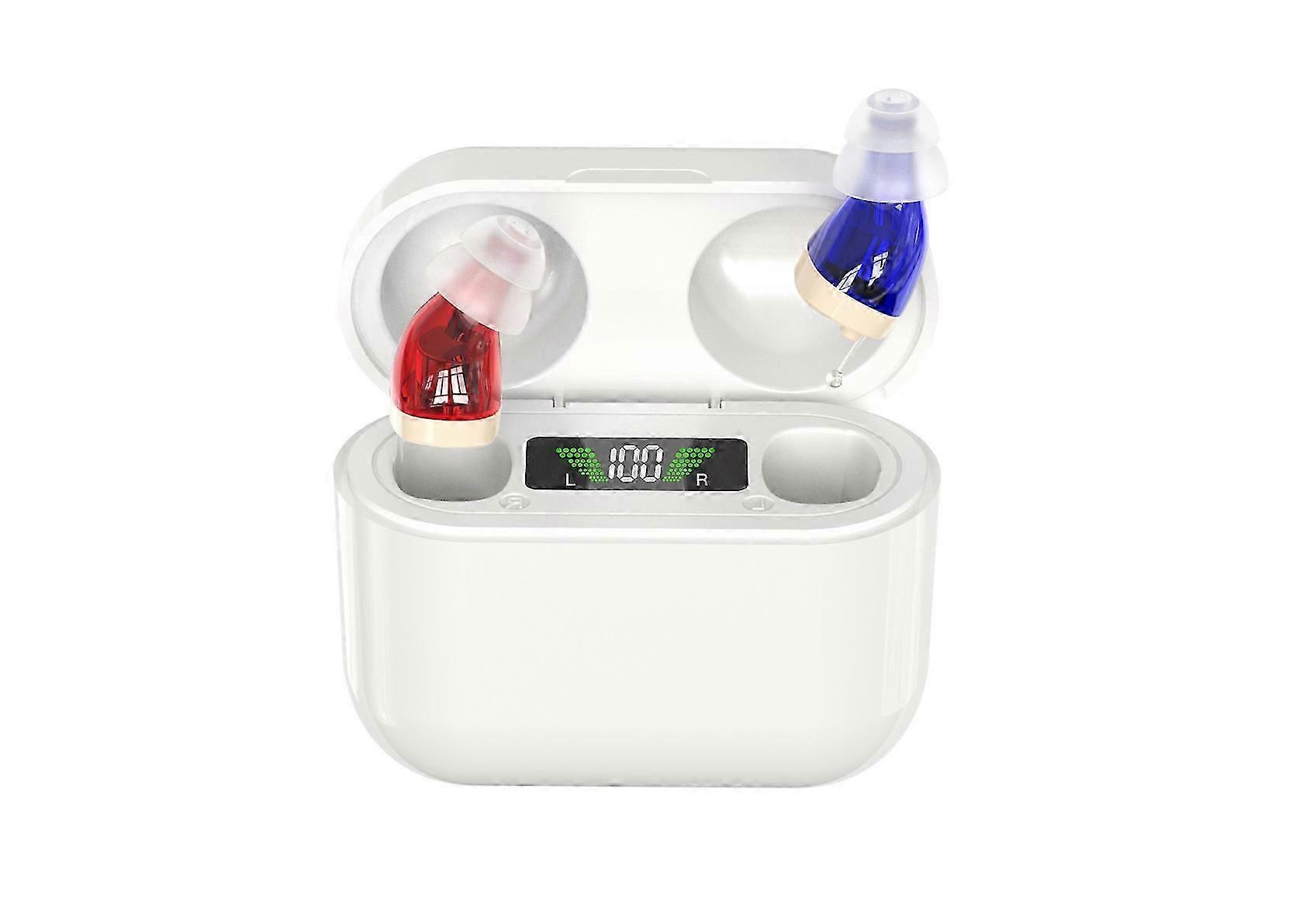 2025 New Model Elderly Hearing Aid CIC Rechargeable Amplifier with Digital Display and Noise Reduction Function