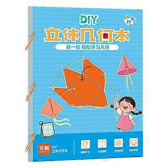 3D Geometry Math Tool Set with Cube Cuboid Cone Volume Area Calculation Educational Folding Toy for Kids Spatial Thinking
