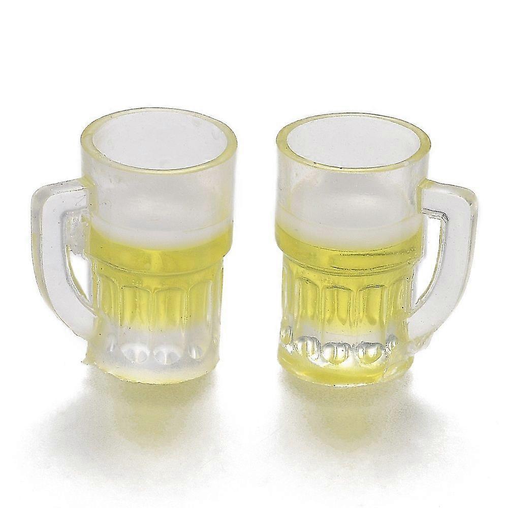 Plastic Pendant Decorations Draft Beer Yellow 20.5x18.5x14mm