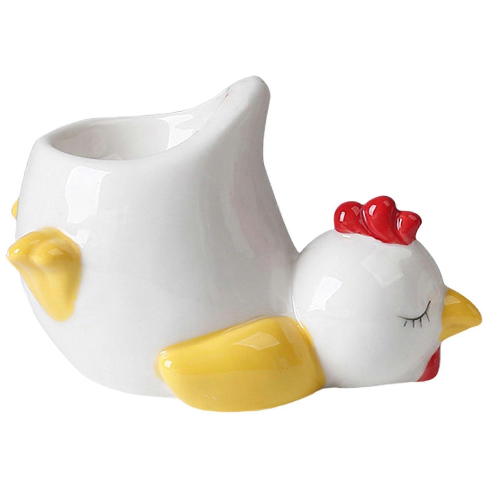 Ceramic Egg Holder for Breakfast,  Temperature Resistant Porcelain Egg Cups, Easy to Clean Set